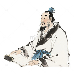 古诗词配图素材先生免抠元素