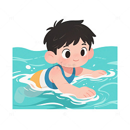 男孩游泳免抠元素