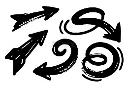 抽象箭头线条涂鸦艺术图案