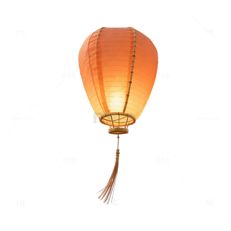 竹制孔明灯升空祈愿