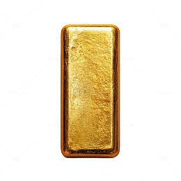 金色金属块金条财富象征