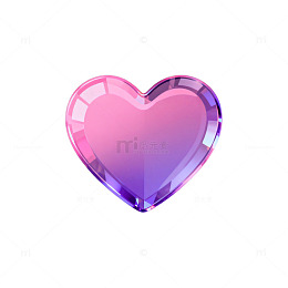 渐变心形玻璃效果图标