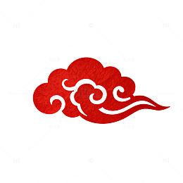 金色背景红色云纹图案