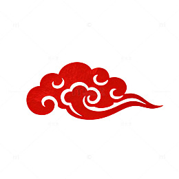 中国风云纹图案剪影