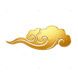 金色祥云图案装饰元素