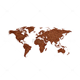 简约世界地图粉色背景艺术插图