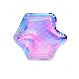 梦幻玻璃体星形装饰物