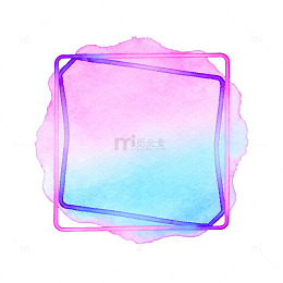彩框水彩背景设计素材