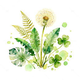 水彩植物装饰画