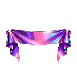 彩虹光效飘带装饰图案设计元素