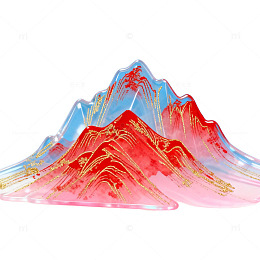 山水玻璃艺术品装饰画