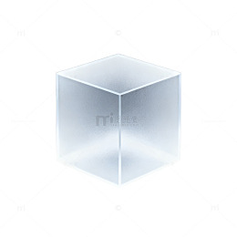 透明立方体光影效果设计素材