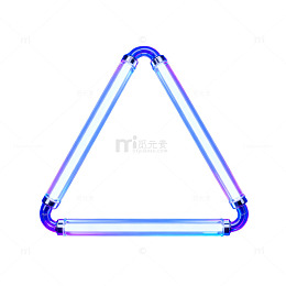 霓虹灯三角形图案现代装饰