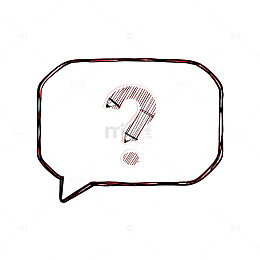 红色问号的疑惑设计元素