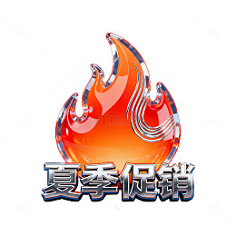 火焰夏季促销海报设计