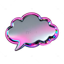 彩虹气泡对话框设计元素