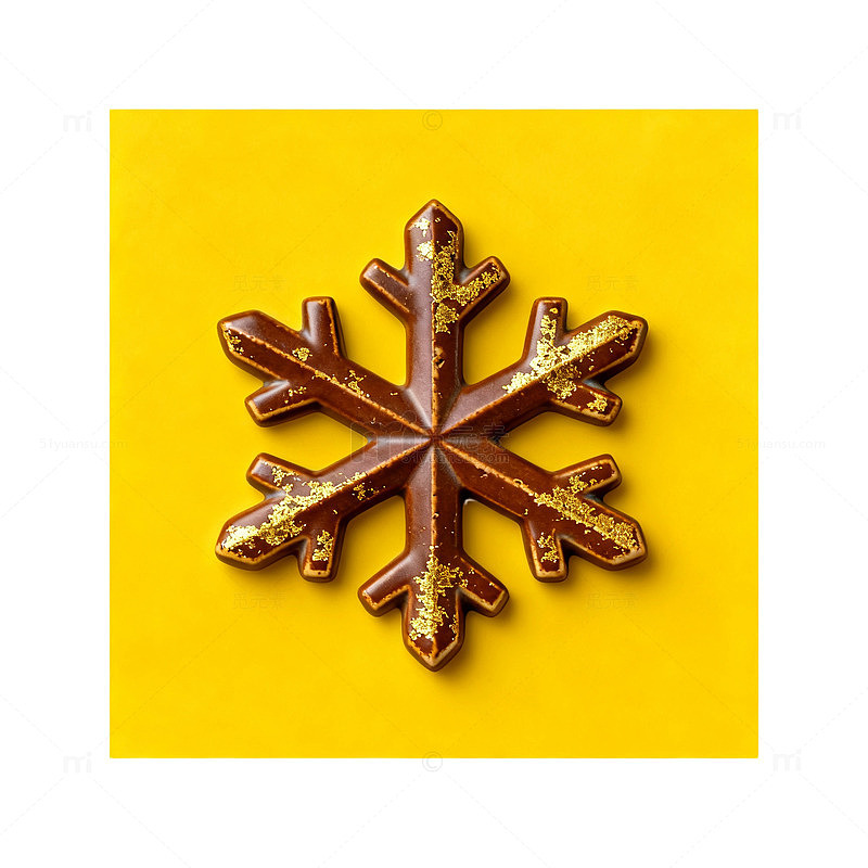 雪花装饰饰品巧克力色闪光