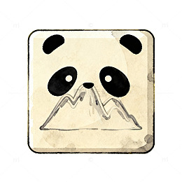 卡通熊猫头像设计素材