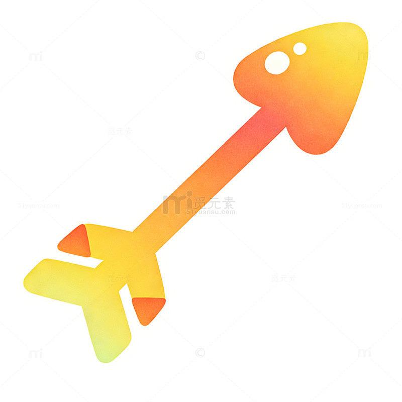 卡通丘比特爱心箭头