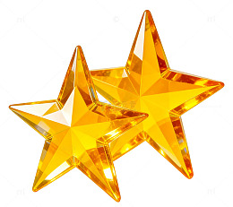 金黄星形玻璃摆件