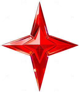 红色玻璃星形装饰物