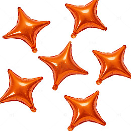 橙色星形气球装饰素材