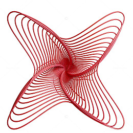 红色线条抽象图案艺术设计