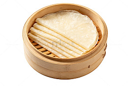 竹蒸笼中式面点美食摄影图片