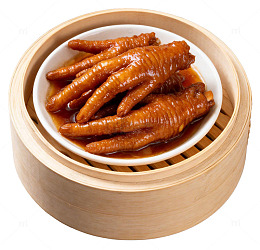 蒸笼鸡爪中式美食
