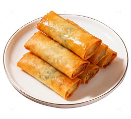 金黄春卷美食摄影