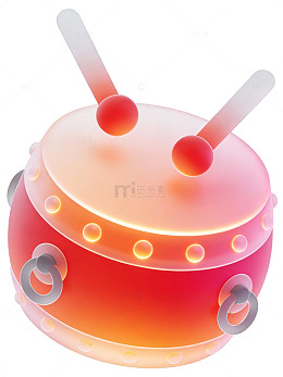 卡通风格鼓插画