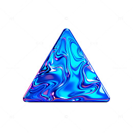 蓝色魔幻三角形艺术装饰