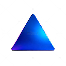 蓝紫玻璃三角体现代艺术