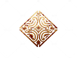 复古风金色花纹装饰图案