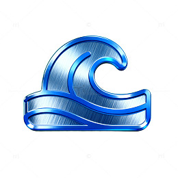 金属海浪图标设计