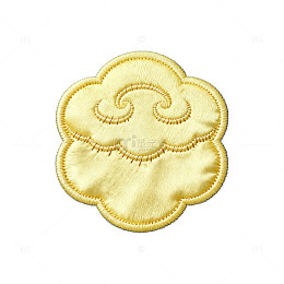 刺绣云纹装饰贴