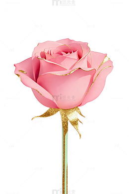 粉红玫瑰礼品装饰素材