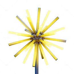 简约风黄色放射状装饰设计