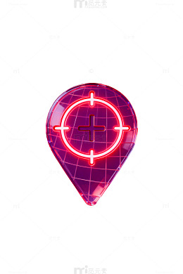 霓虹灯定位图标素材