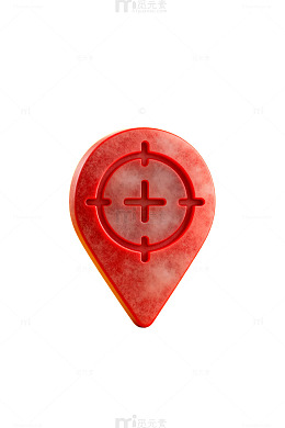 红色地图定位标志创意摄影
