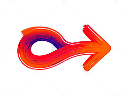 抽象艺术箭头画作