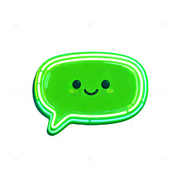 霓虹灯笑脸对话框图案