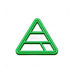 绿色几何三角形艺术图案