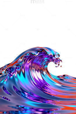 彩虹波光水纹艺术摄影