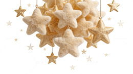 金色星形装饰悬挂图案