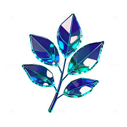 水晶叶装饰艺术品