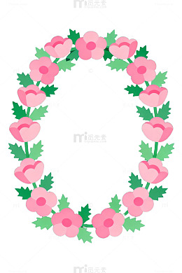 鲜花环装饰图案