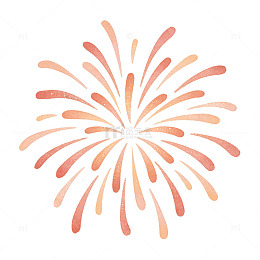 细腻手绘风格烟花文艺