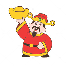 新年财神元宝免抠元素
