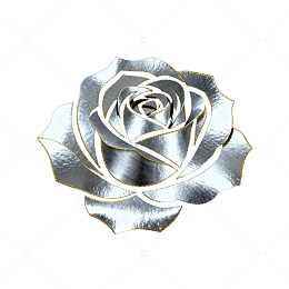 金属质感玫瑰图案设计